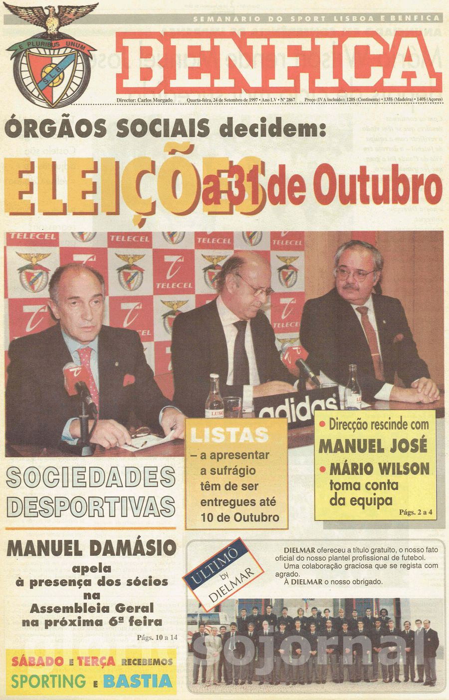 jornal o benfica 2867 1997-09-24